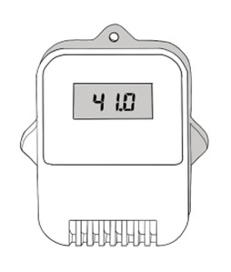 A diagram of a datalogger device showing a reading
