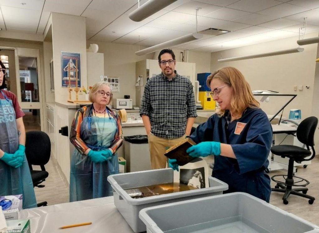 Director of Preventive Conservation, Nicole Grabow, instructing at a MACC Emergency Wet Salvage workshop.